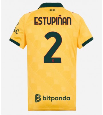 AC Milan Pervis Estupinan #2 Tercera Equipación Mujer 2025-26 Manga Corta